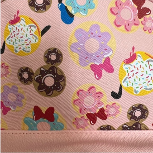 NWT Mickey Minnie Mouse Donut Mini Backpack Purse - Picture 7 of 8